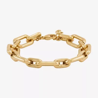 Limited Quantities! Womens 24K Gold Over Silver 7 3/4 Inch Link Chain Bracelet