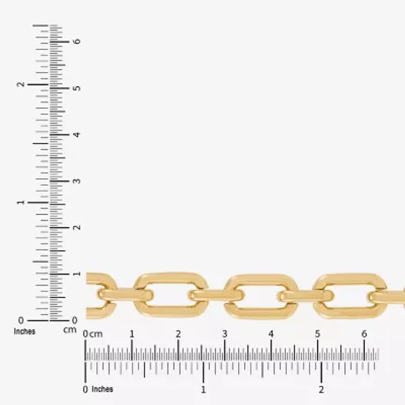 Limited Quantities! Womens 24K Gold Over Silver 7 3/4 Inch Link Chain Bracelet