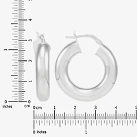 Limited Quantities! Womens Sterling Silver 31mm Hoop Earrings