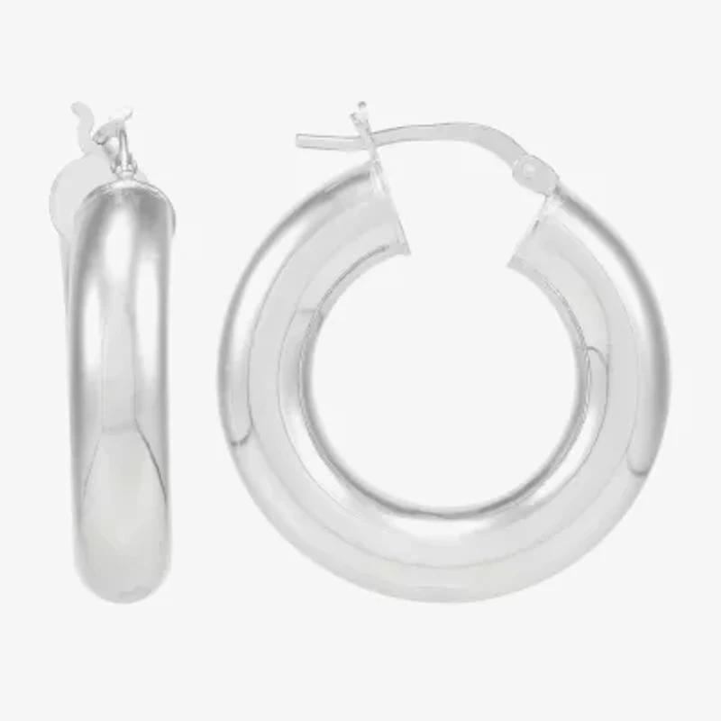 Limited Quantities! Womens Sterling Silver 31mm Hoop Earrings