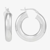 Limited Quantities! Womens Sterling Silver 31mm Hoop Earrings