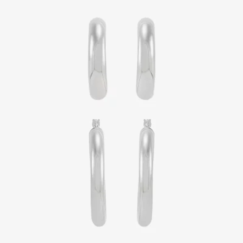 Limited Quantities! Womens Sterling Silver Pair Earring Set