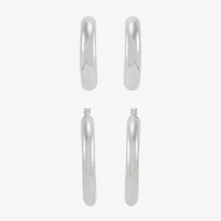 Limited Quantities! Womens Sterling Silver Pair Earring Set