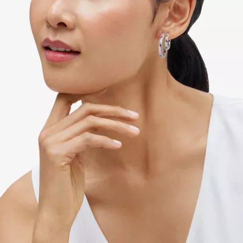 Limited Quantities! Womens Sterling Silver Pair Earring Set