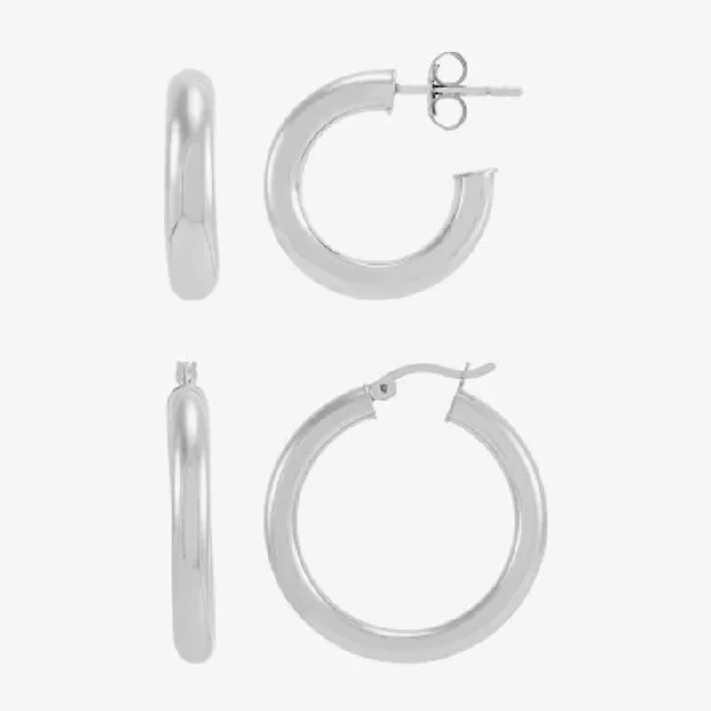 Limited Quantities! Womens Sterling Silver Pair Earring Set