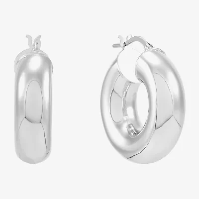 Limited Quantities! Womens Sterling Silver 26mm Hoop Earrings