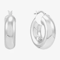 Limited Quantities! Womens Sterling Silver 26mm Hoop Earrings