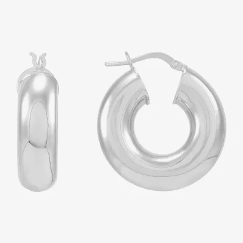 Limited Quantities! Womens Sterling Silver 26mm Hoop Earrings