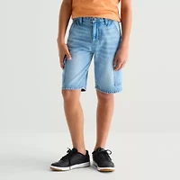 Thereabouts Cargo Little & Big Kid Boys Adjustable Waist Denim Short