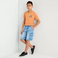 Thereabouts Cargo Little & Big Kid Boys Adjustable Waist Denim Short
