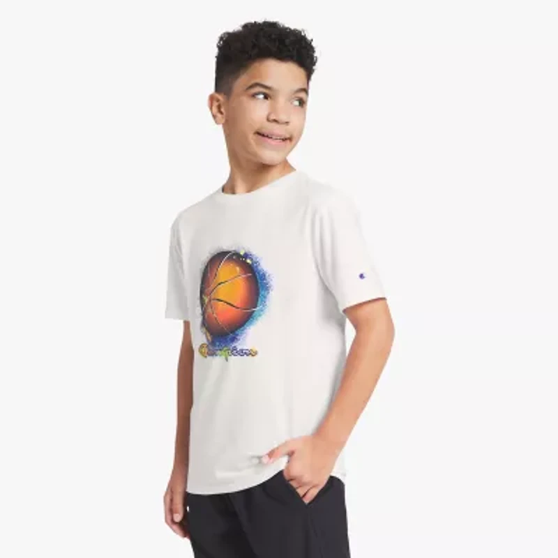 Champion Big Kid Boys Round Neck Short Sleeve Regular Fit Graphic T-Shirt