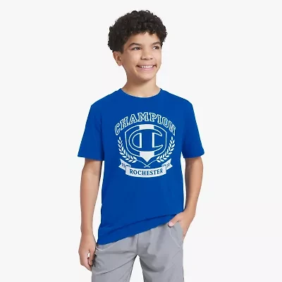 Champion Big Kid Boys Round Neck Short Sleeve Regular Fit Graphic T-Shirt