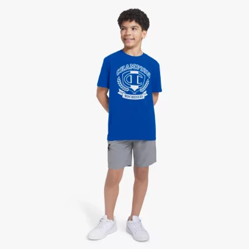 Champion Big Kid Boys Round Neck Short Sleeve Regular Fit Graphic T-Shirt