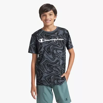 Champion Big Kid Boys Round Neck Short Sleeve Regular Fit Graphic T-Shirt