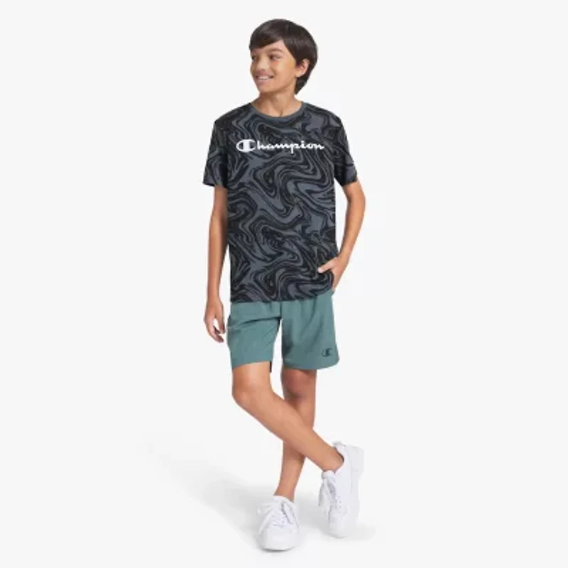 Champion Big Kid Boys Round Neck Short Sleeve Regular Fit Graphic T-Shirt