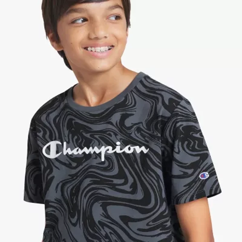 Champion Big Kid Boys Round Neck Short Sleeve Regular Fit Graphic T-Shirt