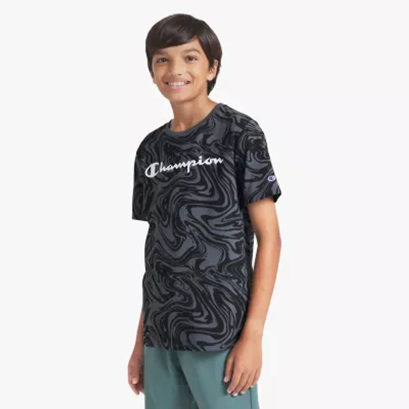Champion Big Kid Boys Round Neck Short Sleeve Regular Fit Graphic T-Shirt