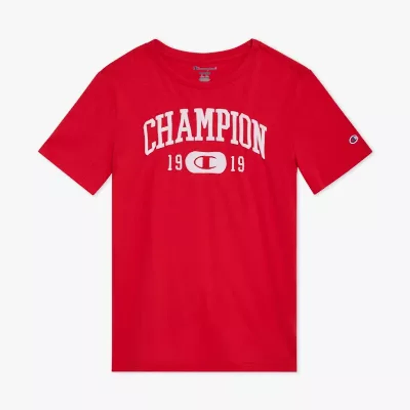 Champion Big Kid Boys Round Neck Short Sleeve Regular Fit Graphic T-Shirt