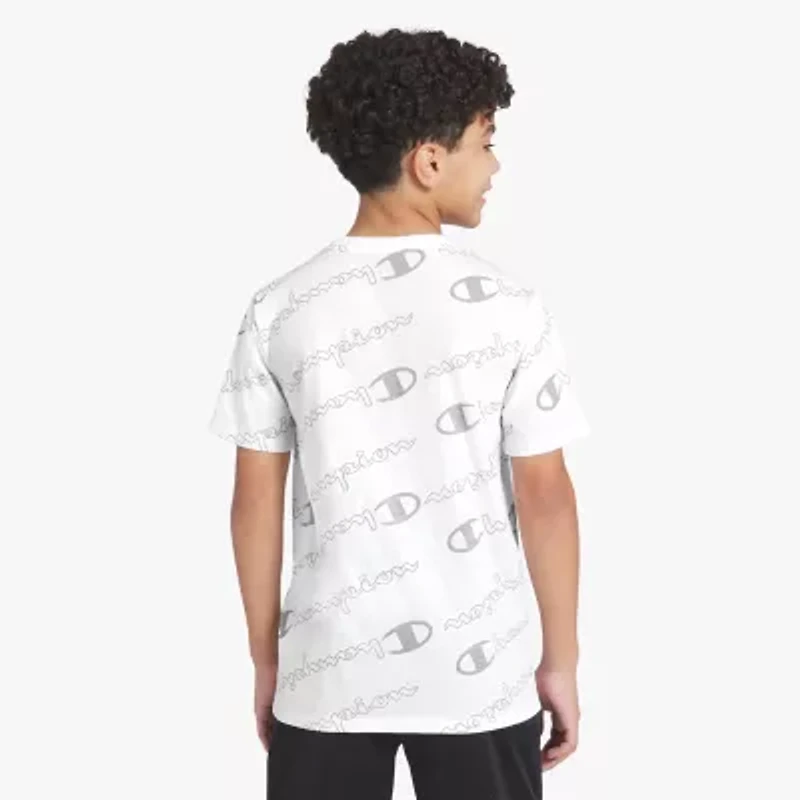 Champion Big Kid Boys Round Neck Short Sleeve Regular Fit Graphic T-Shirt