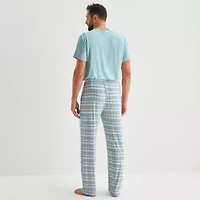 RESTWELL Mens Crew Neck Short Sleeve 2-pc. Pajama Sets