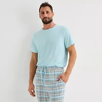 RESTWELL Mens Crew Neck Short Sleeve 2-pc. Pajama Sets