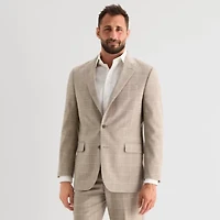 Stafford Coolmax All Season Ecomade Mens Classic Fit Windowpane Suit Jacket