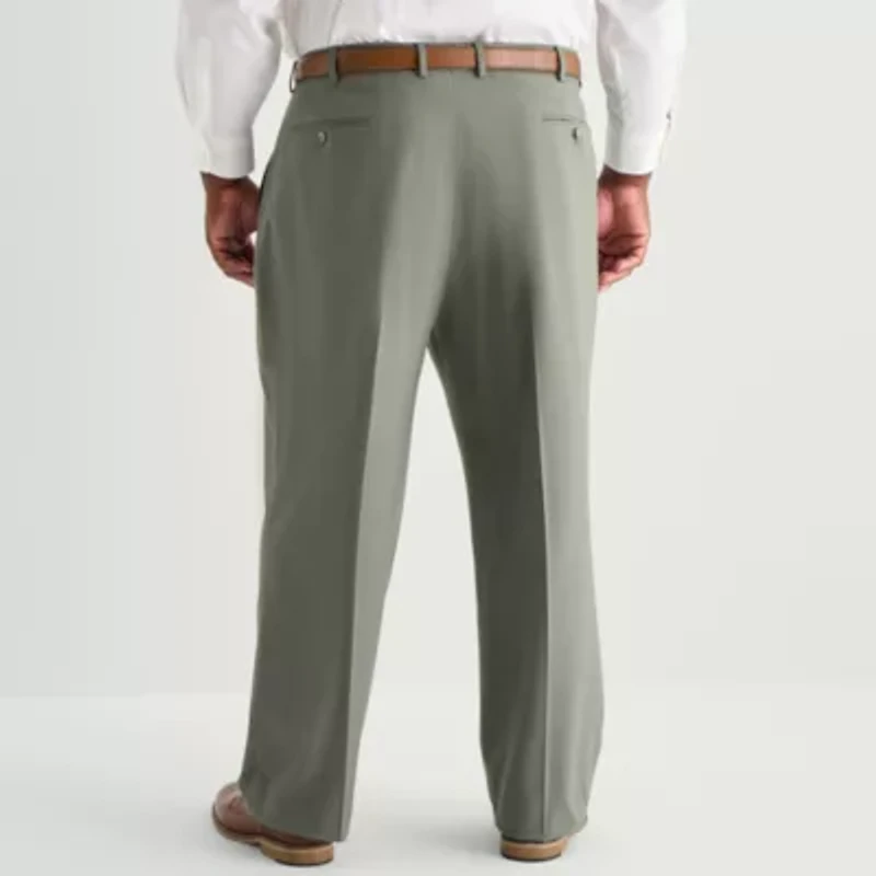 J. Ferrar Ultra Comfort Mens Big and Tall Stretch Fabric Regular Fit Flat Front Suit Pant