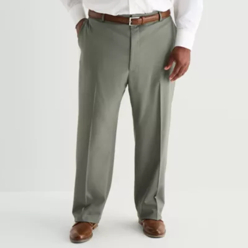 J. Ferrar Ultra Comfort Mens Big and Tall Stretch Fabric Regular Fit Flat Front Suit Pant