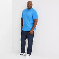 Shaquille O'Neal XLG™ Ribbed Dropneedle Mens Crew Neck Short Sleeve Big and Tall T-Shirt