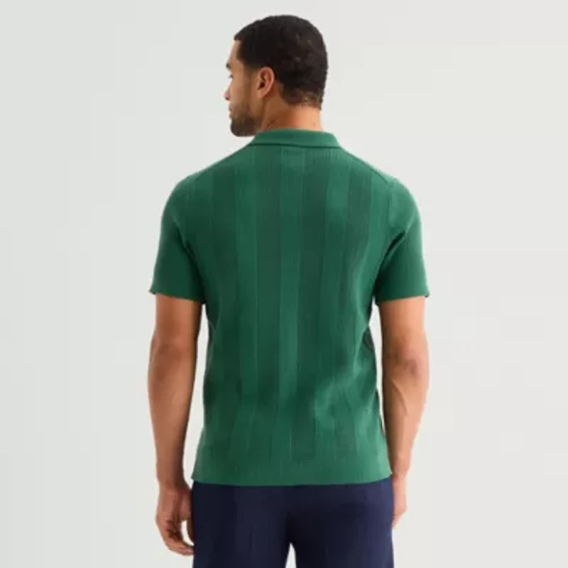 Stafford Johnny Collar\N Mens Short Sleeve Polo Sweater