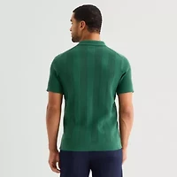 Stafford Johnny Collar\N Mens Short Sleeve Polo Sweater