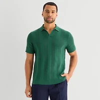 Stafford Johnny Collar\N Mens Short Sleeve Polo Sweater