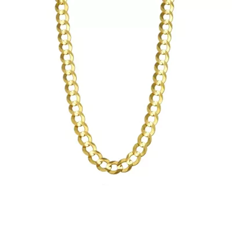 14K Yellow Gold 7MM Curb Necklace