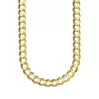 10K Yellow Gold 8.2MM Curb Necklace