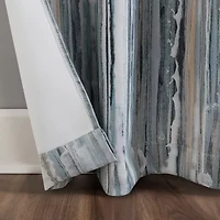 Sun Zero Allegory Abstract Painting Grommet Top Energy Saving Blackout Single Curtain Panel