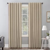 Sun Zero Amherst Velvet Thermal Extreme Back Tab Energy Saving 100% Blackout Single Curtain Panel