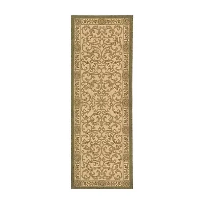 Safavieh Courtyard Collection Miah Floral Indoor/Outdoor Runner Rug