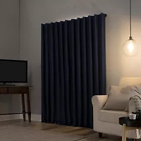 Sun Zero Evelina Faux Dupioni Silk Thermal Extreme Back Tab Energy Saving 100% Blackout Single Curtain Panel