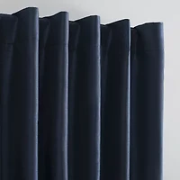 Sun Zero Evelina Faux Dupioni Silk Thermal Extreme Back Tab Energy Saving 100% Blackout Single Curtain Panel