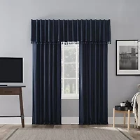 Sun Zero Evelina Faux Dupioni Silk Thermal Extreme Back Tab Energy Saving 100% Blackout Single Curtain Panel