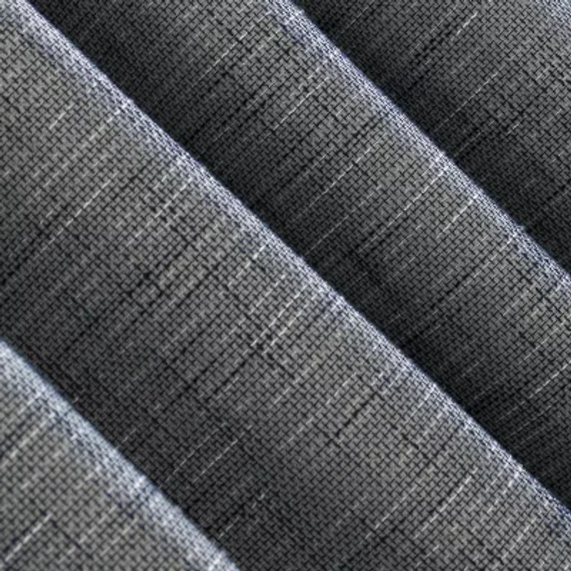 Sun Zero Kline Burlap Weave Thermal Extreme Grommet Top Energy Saving 100% Blackout Single Curtain Panel