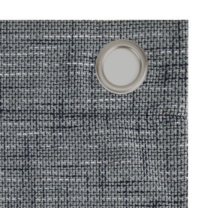 Sun Zero Kline Burlap Weave Thermal Extreme Grommet Top Energy Saving 100% Blackout Single Curtain Panel