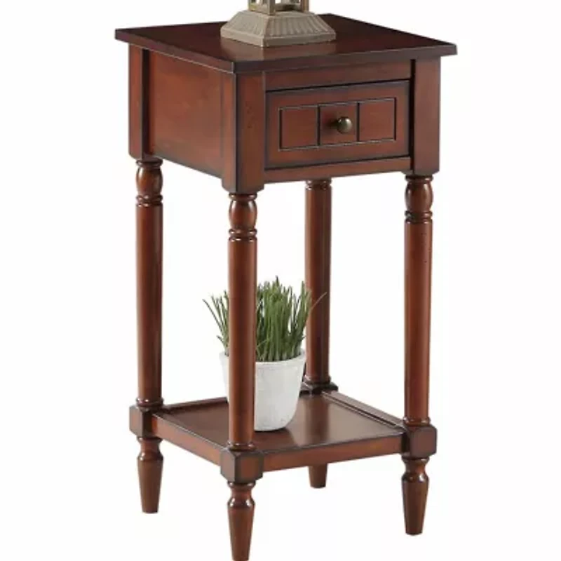 French Country Khloe 1-Drawer End Table