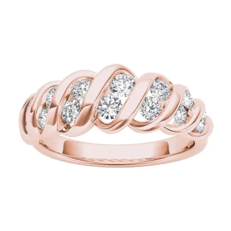 Womens 3.5MM 3/4 CT. T.W. Natural White Diamond 14K Gold Anniversary Band