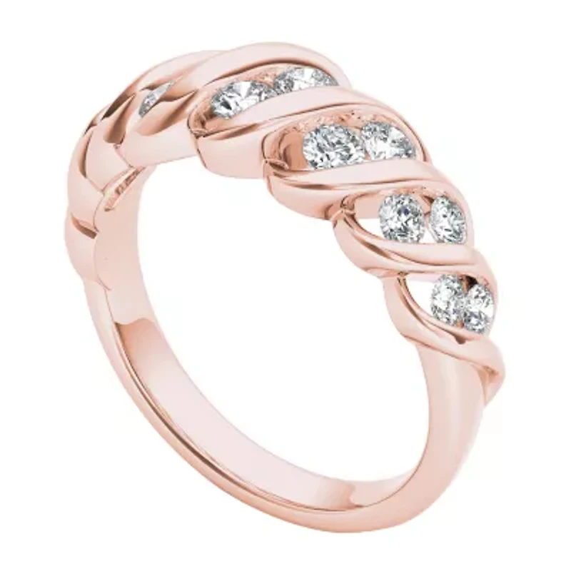 Womens 3.5MM 3/4 CT. T.W. Natural White Diamond 14K Gold Anniversary Band