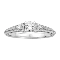 1/2 CT.T.W. Natural Diamond 14K White Gold Engagement Ring