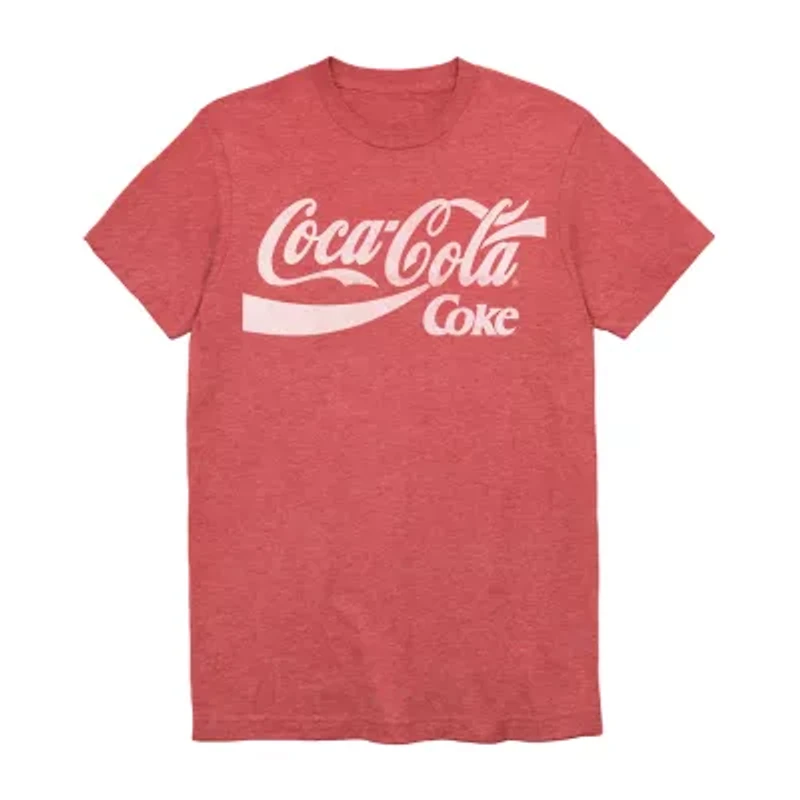 Classic Coca Cola Mens Crew Neck Short Sleeve Regular Fit Graphic T-Shirt