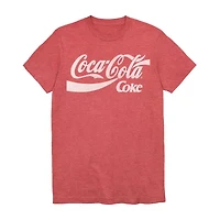 Classic Coca Cola Mens Crew Neck Short Sleeve Regular Fit Graphic T-Shirt