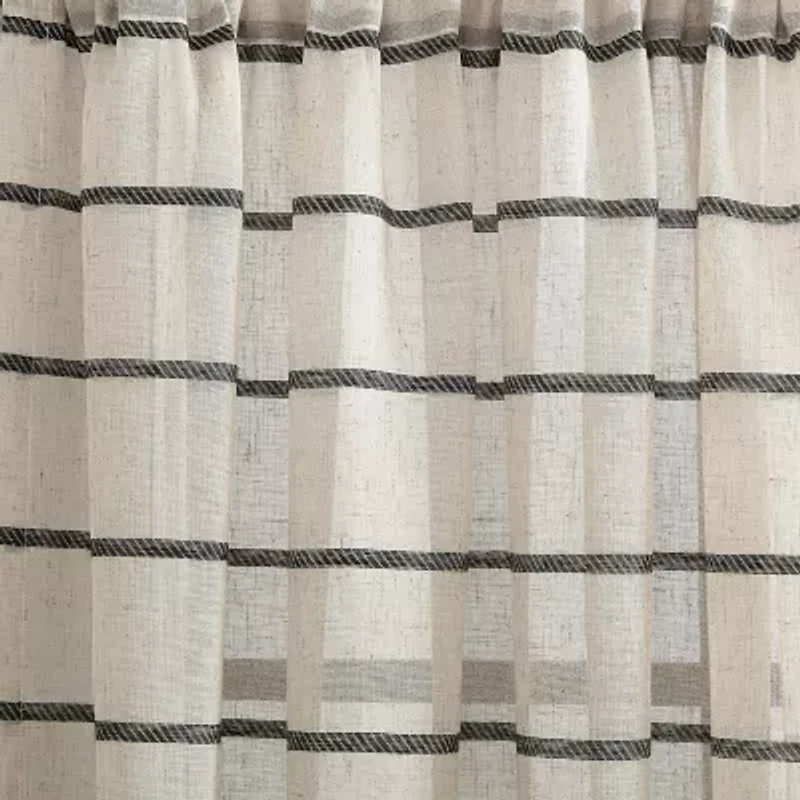 Clean Window Twill Stripe Anti-Dust 2-pc. Rod Pocket Tier