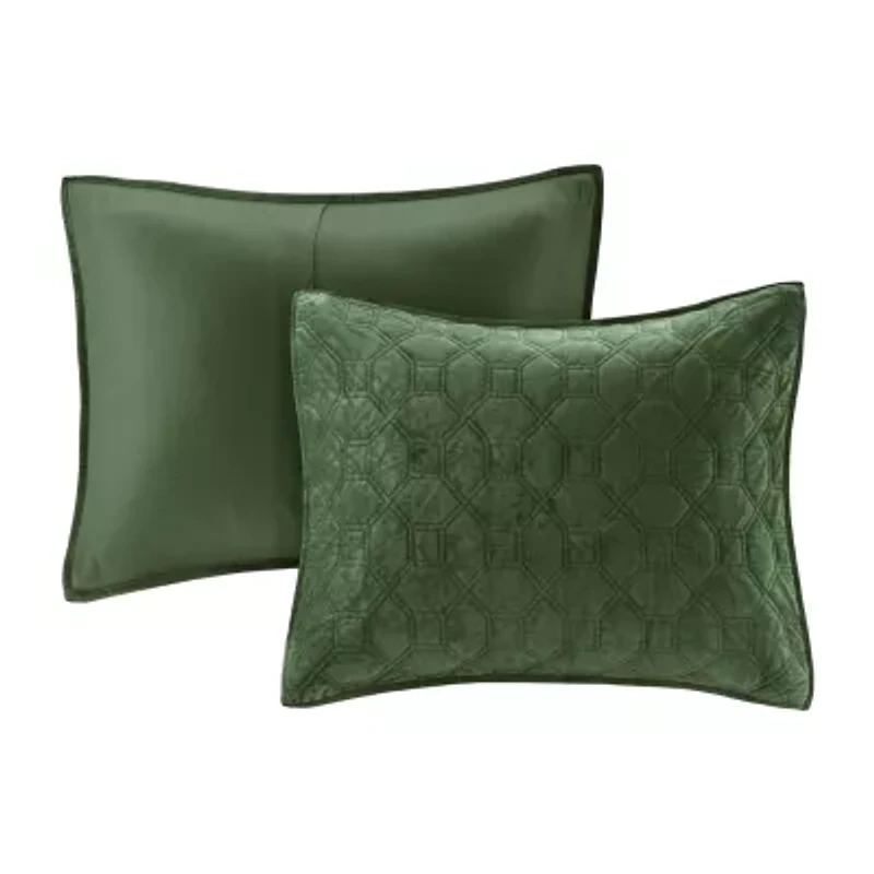 Madison Park Emery 3-Pc Velvet Quilt Set